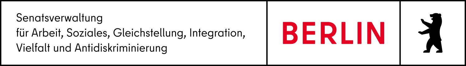 Logo der Senatsverwaltung für Arbeit, Soziales, Gleichstellung, Integration, Vielfalt und Antidiskriminierung